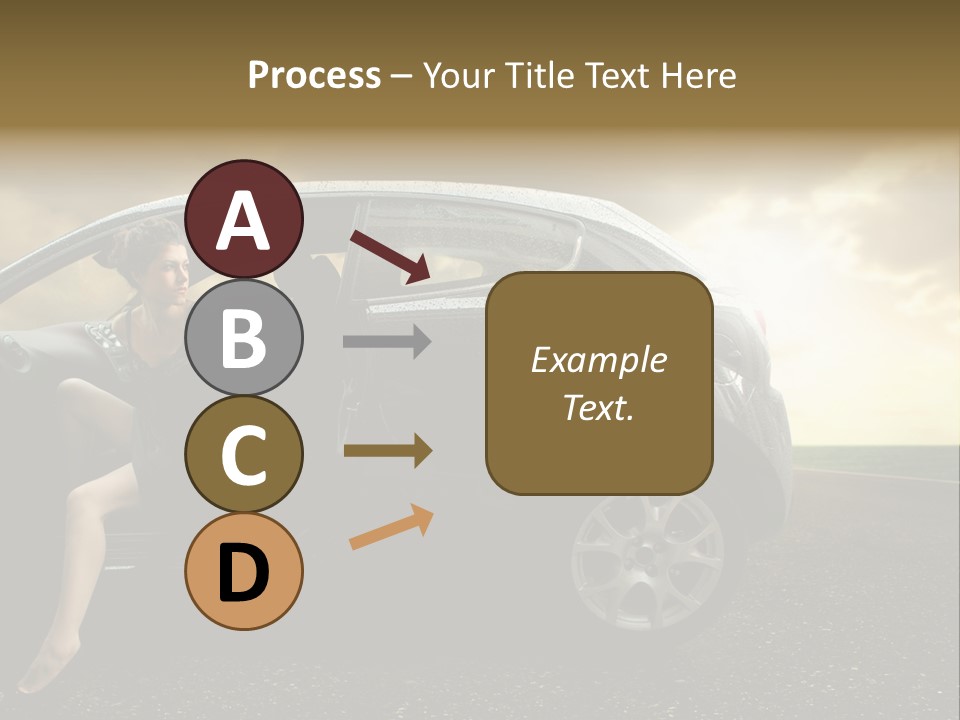 Sunset Open Person PowerPoint Template