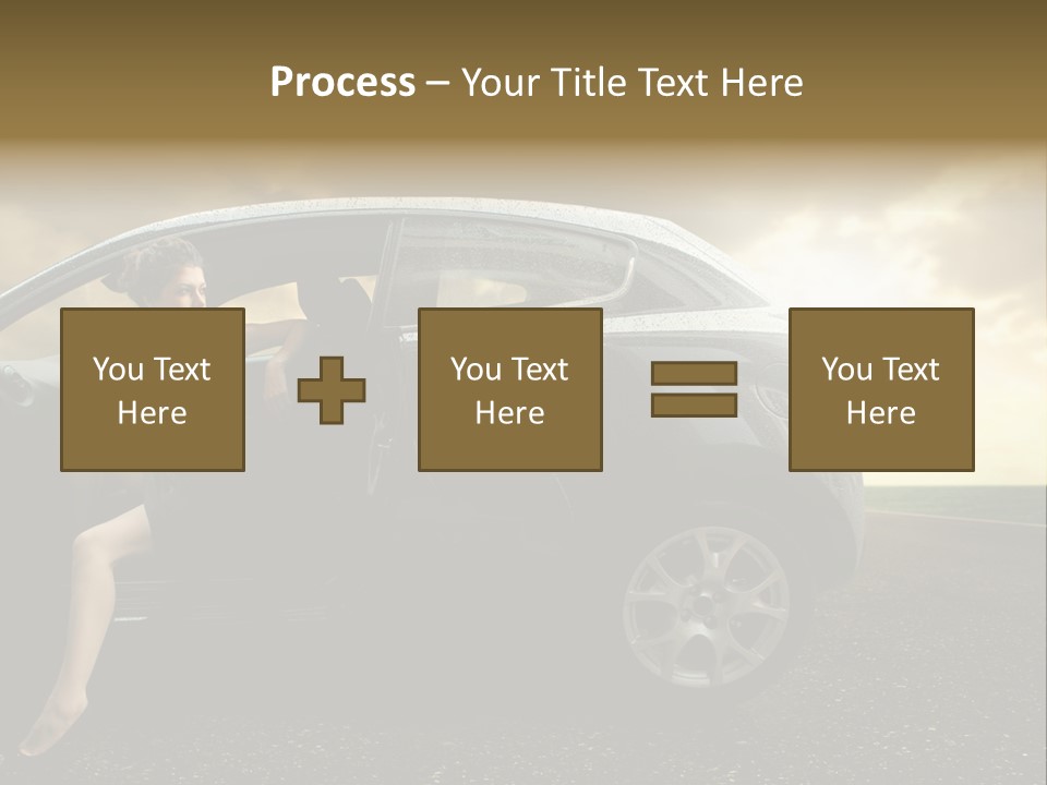Sunset Open Person PowerPoint Template