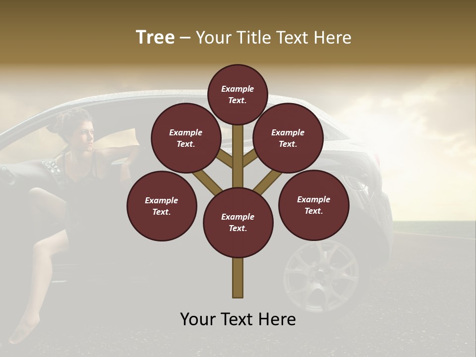 Sunset Open Person PowerPoint Template