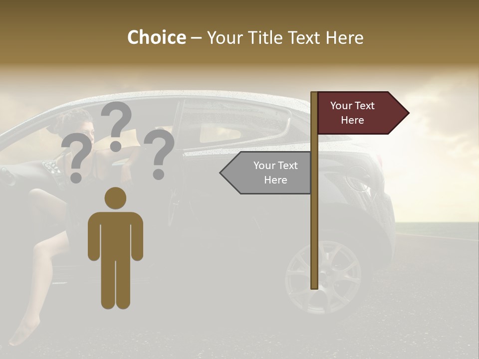 Sunset Open Person PowerPoint Template