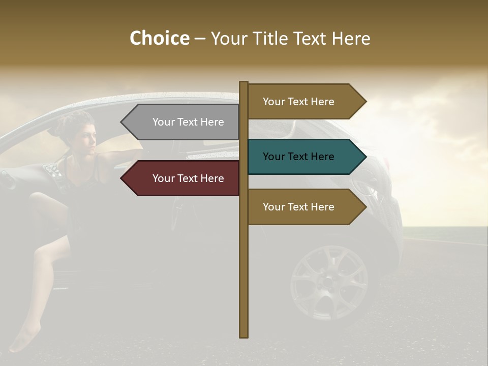 Sunset Open Person PowerPoint Template