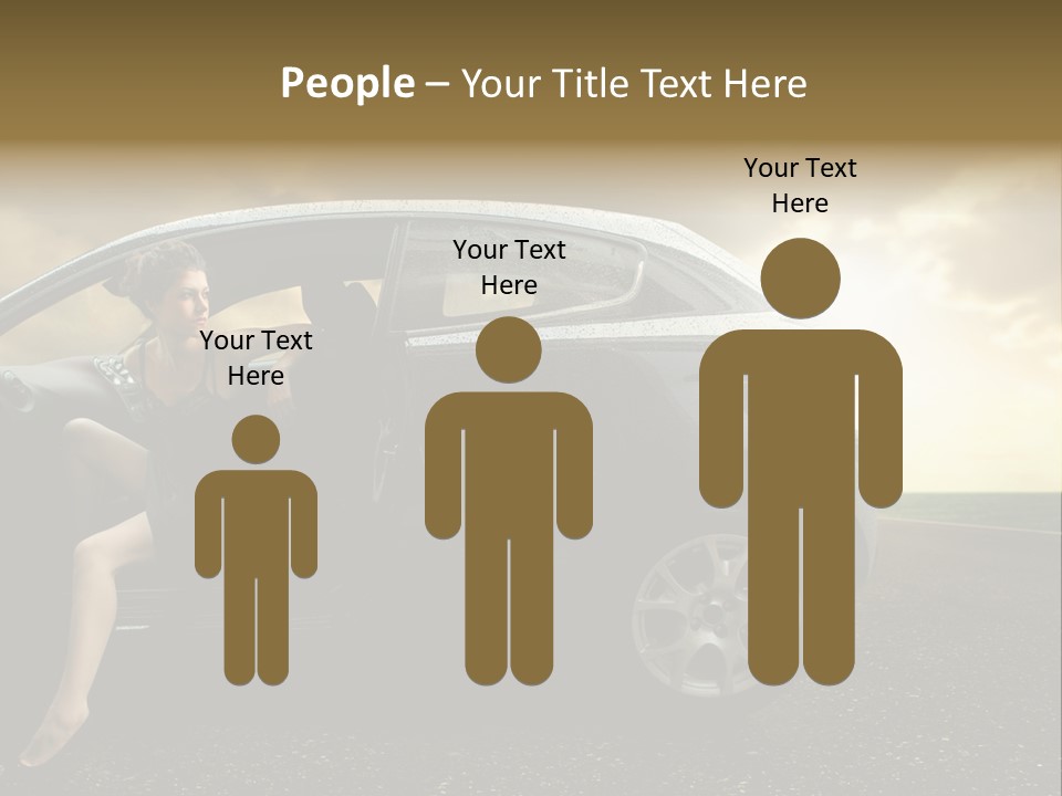 Sunset Open Person PowerPoint Template