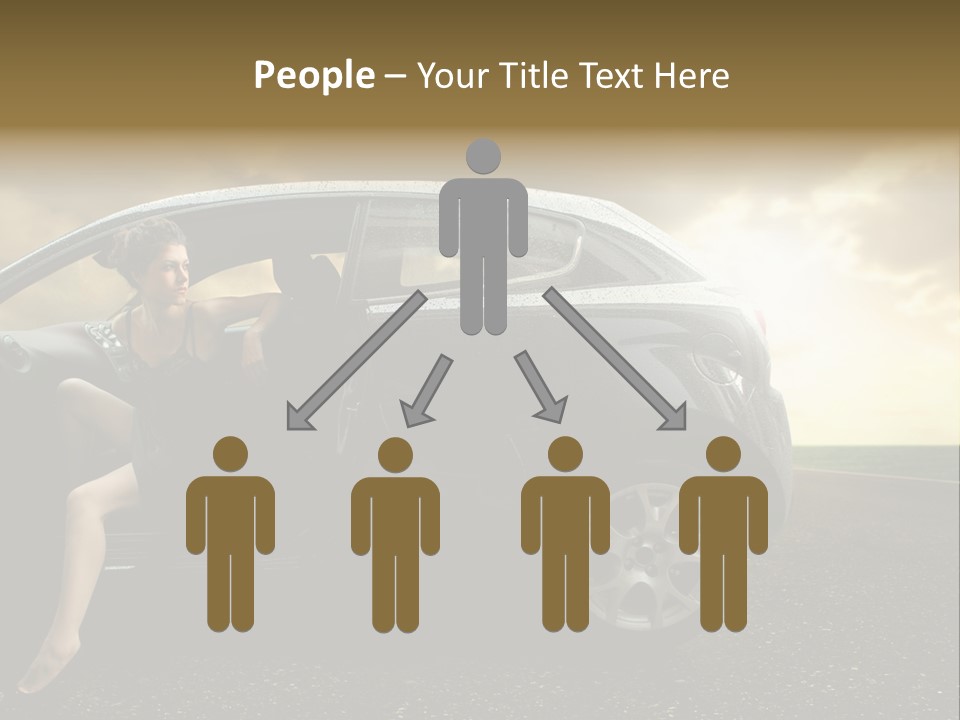 Sunset Open Person PowerPoint Template