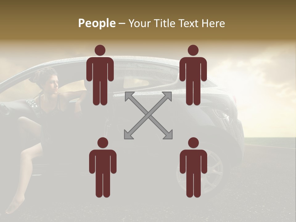 Sunset Open Person PowerPoint Template