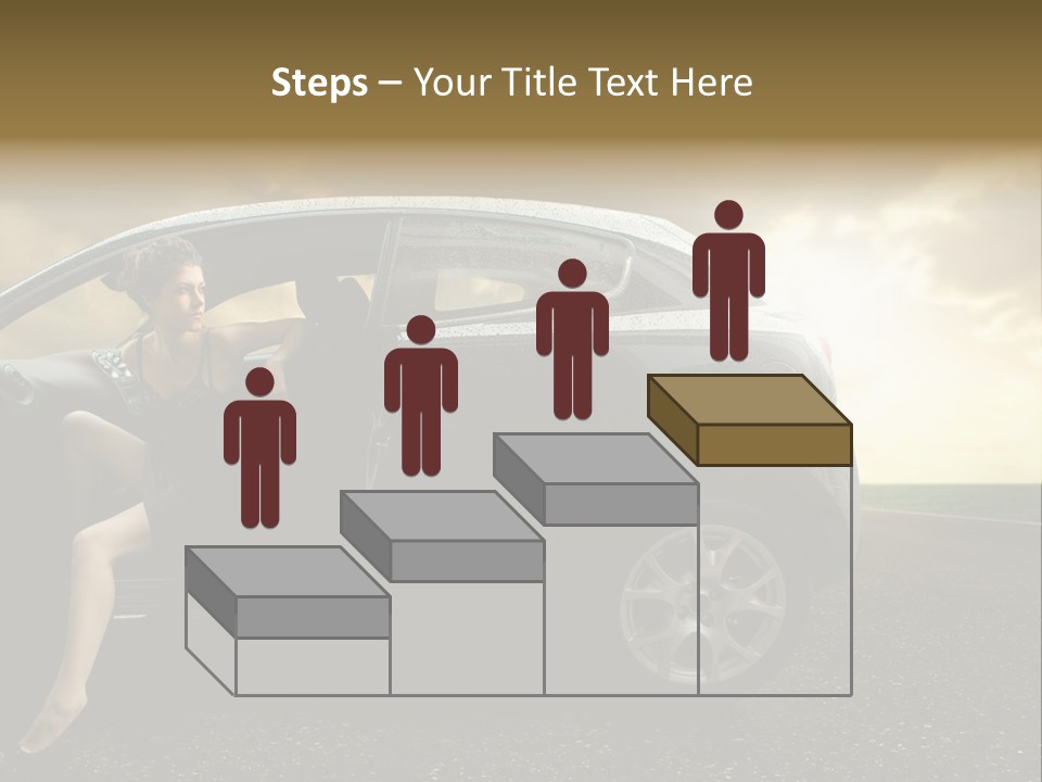 Sunset Open Person PowerPoint Template