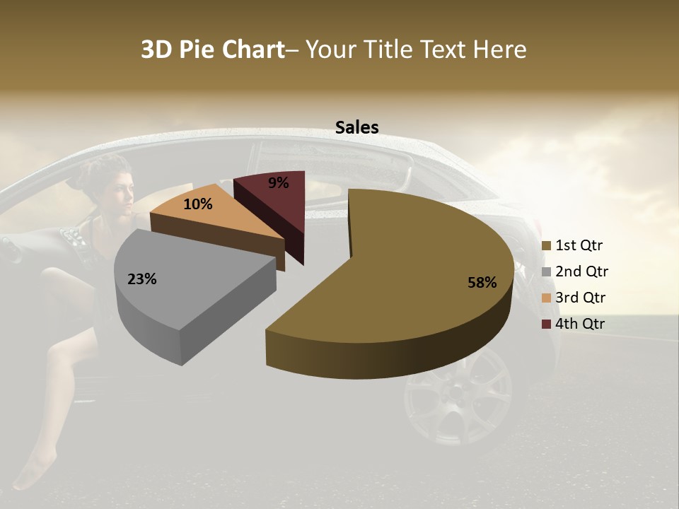 Sunset Open Person PowerPoint Template