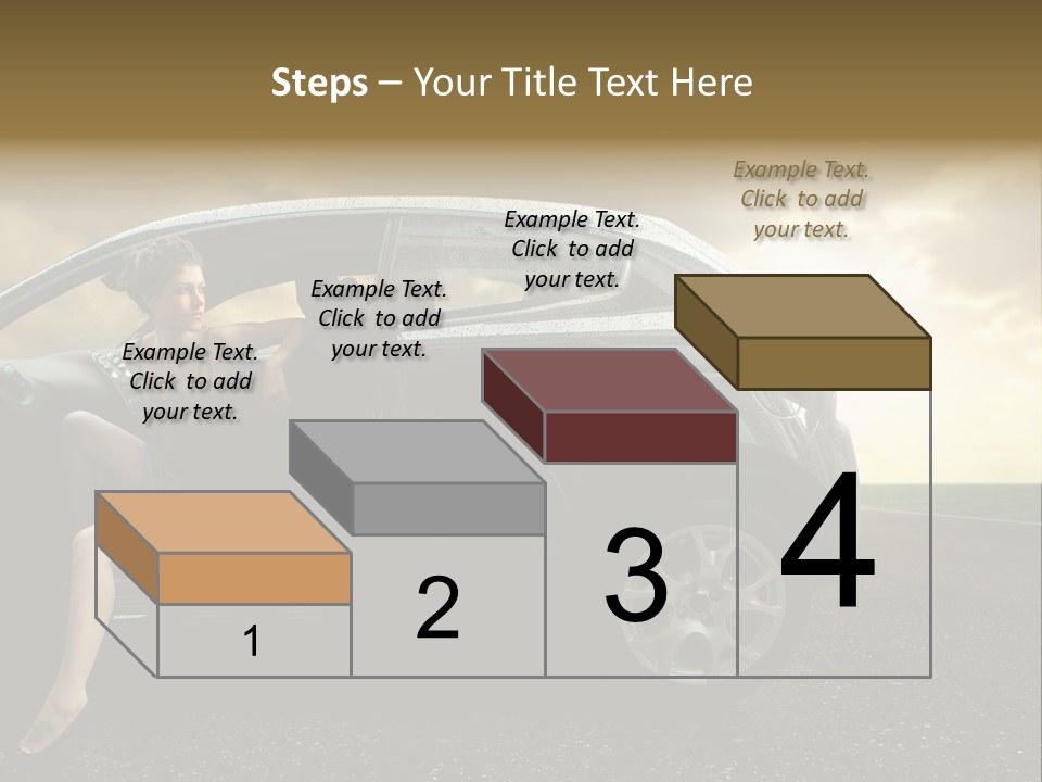 Sunset Open Person PowerPoint Template