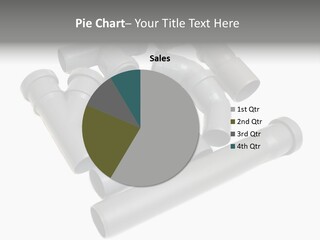 A Group Of Gray Pipes On A White Background PowerPoint Template