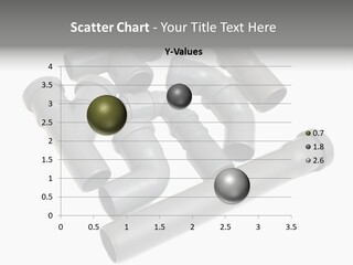 A Group Of Gray Pipes On A White Background PowerPoint Template