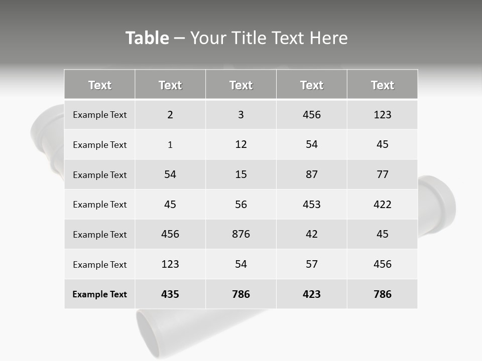 A Group Of Gray Pipes On A White Background PowerPoint Template