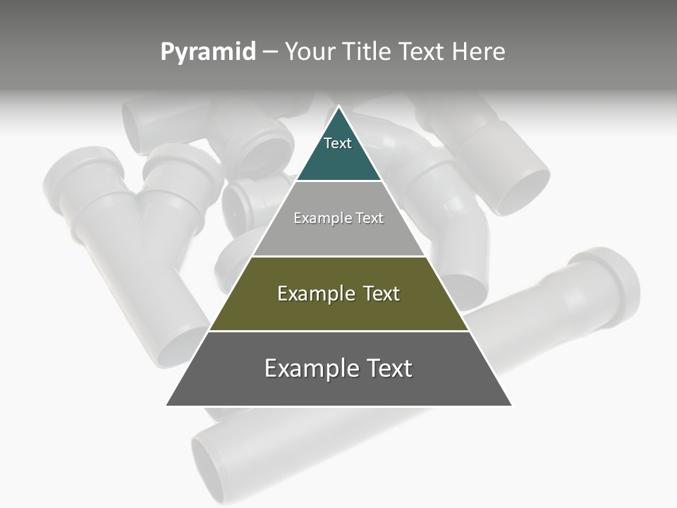 A Group Of Gray Pipes On A White Background PowerPoint Template