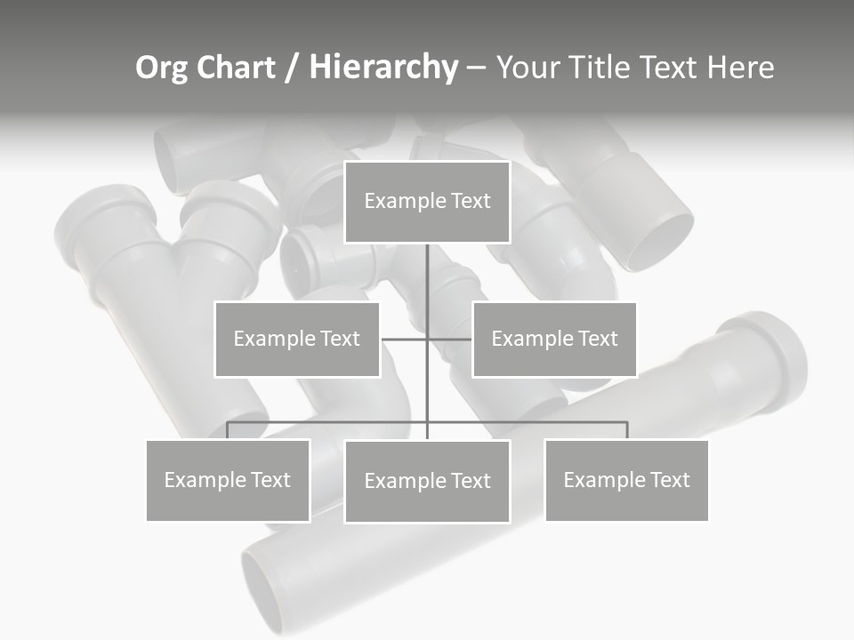 A Group Of Gray Pipes On A White Background PowerPoint Template