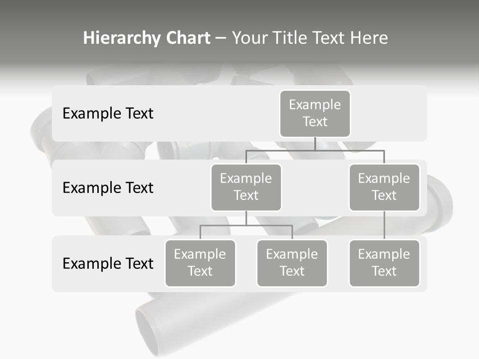 A Group Of Gray Pipes On A White Background PowerPoint Template