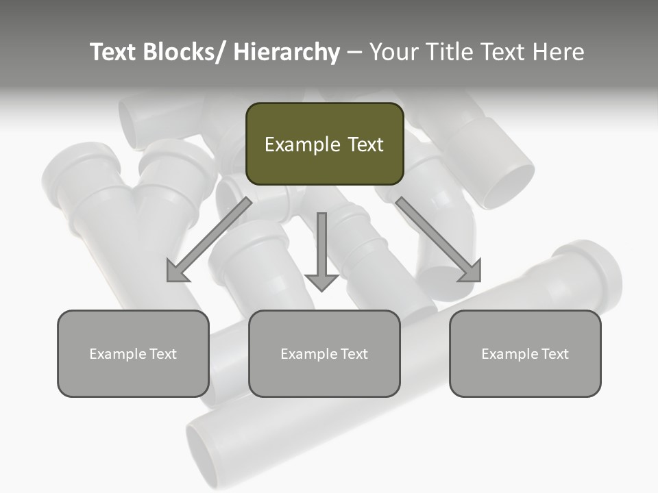 A Group Of Gray Pipes On A White Background PowerPoint Template