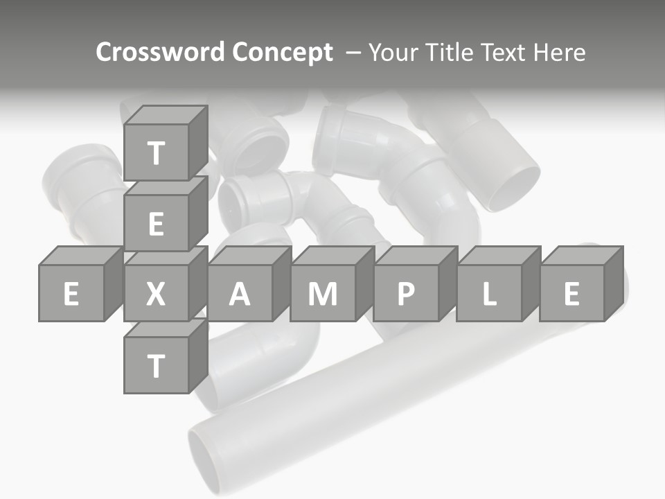 A Group Of Gray Pipes On A White Background PowerPoint Template