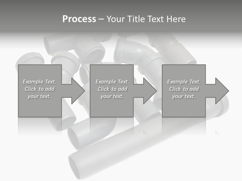 A Group Of Gray Pipes On A White Background PowerPoint Template