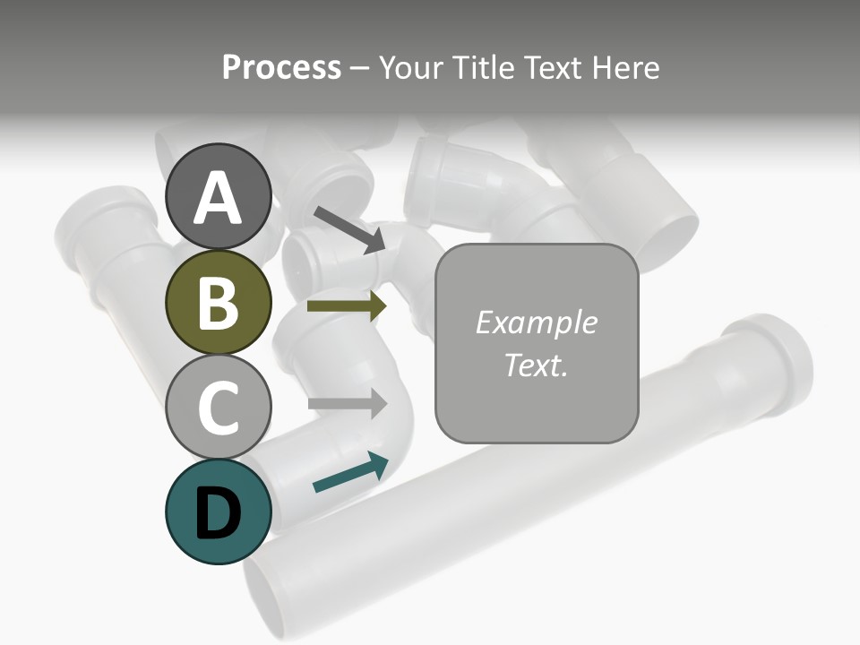 A Group Of Gray Pipes On A White Background PowerPoint Template