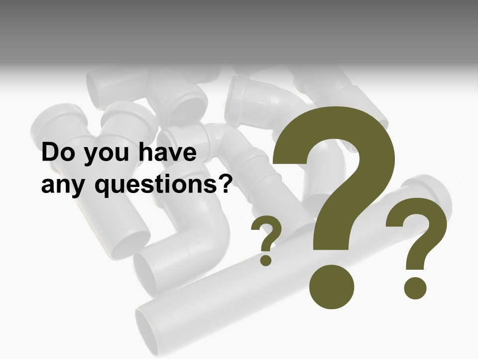 A Group Of Gray Pipes On A White Background PowerPoint Template