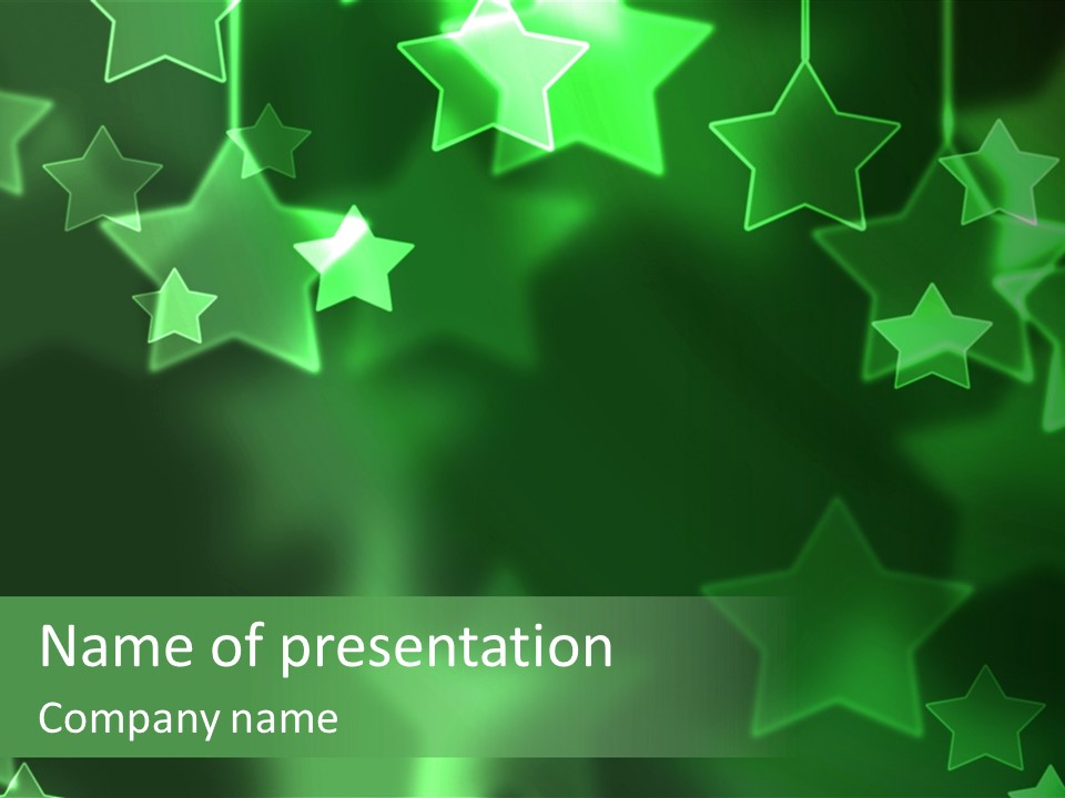 Star Xmas Invitation PowerPoint Template