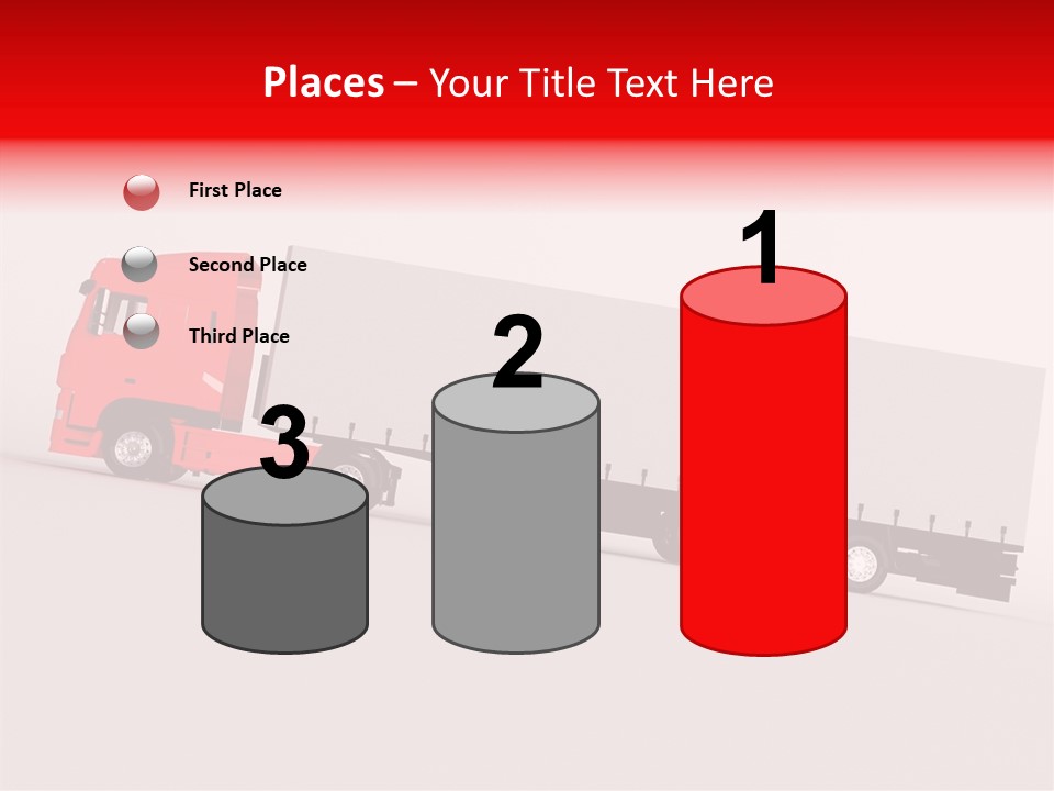 Truck Freight White PowerPoint Template