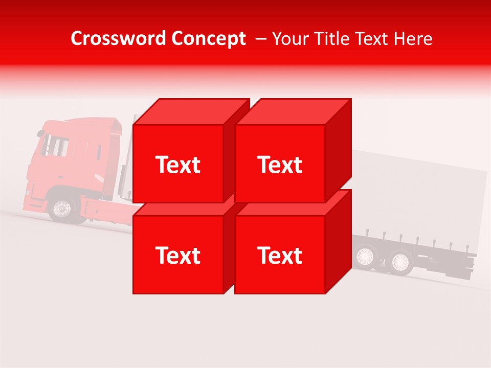 Truck Freight White PowerPoint Template