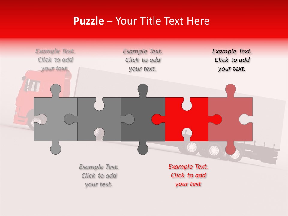 Truck Freight White PowerPoint Template