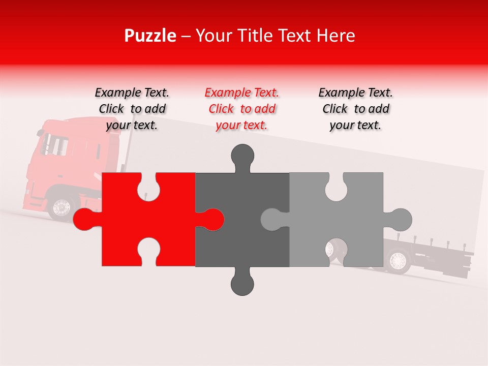 Truck Freight White PowerPoint Template