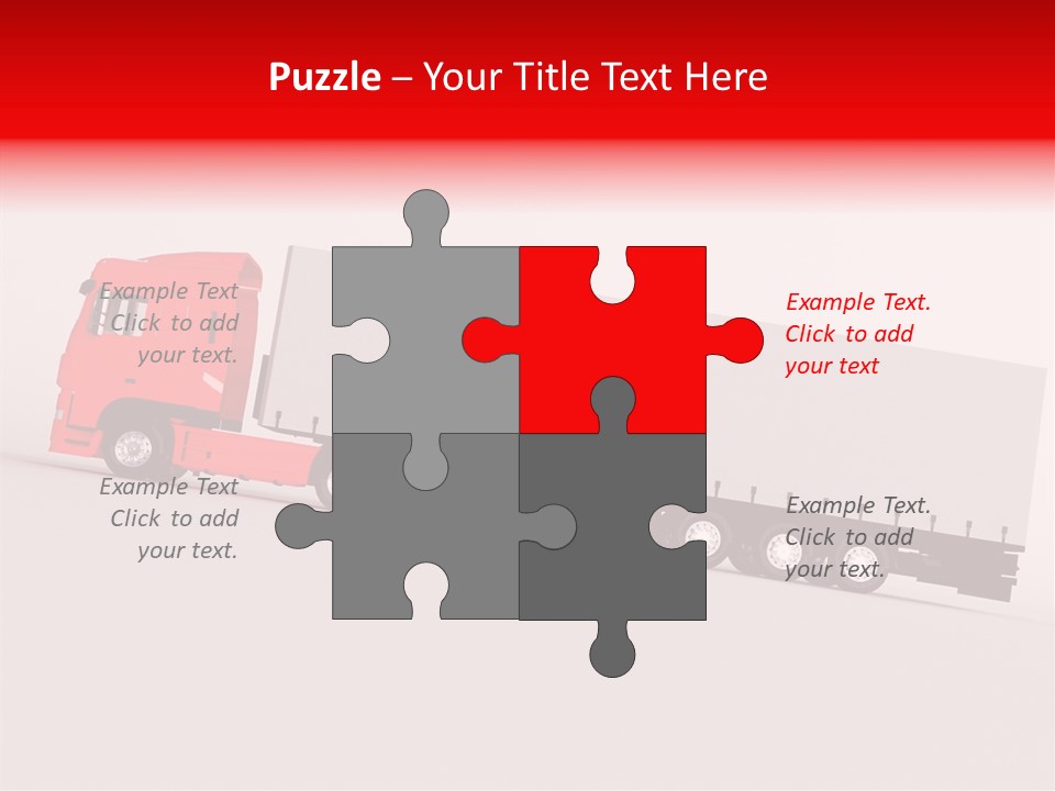 Truck Freight White PowerPoint Template