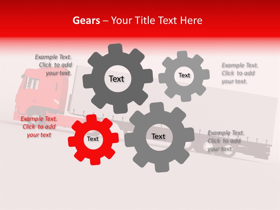 Truck Freight White PowerPoint Template