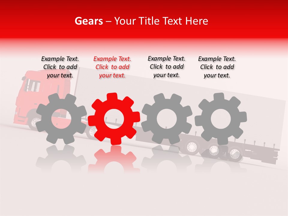 Truck Freight White PowerPoint Template