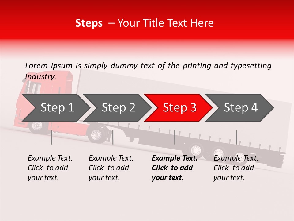 Truck Freight White PowerPoint Template