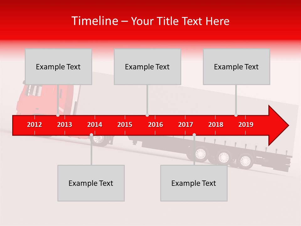 Truck Freight White PowerPoint Template
