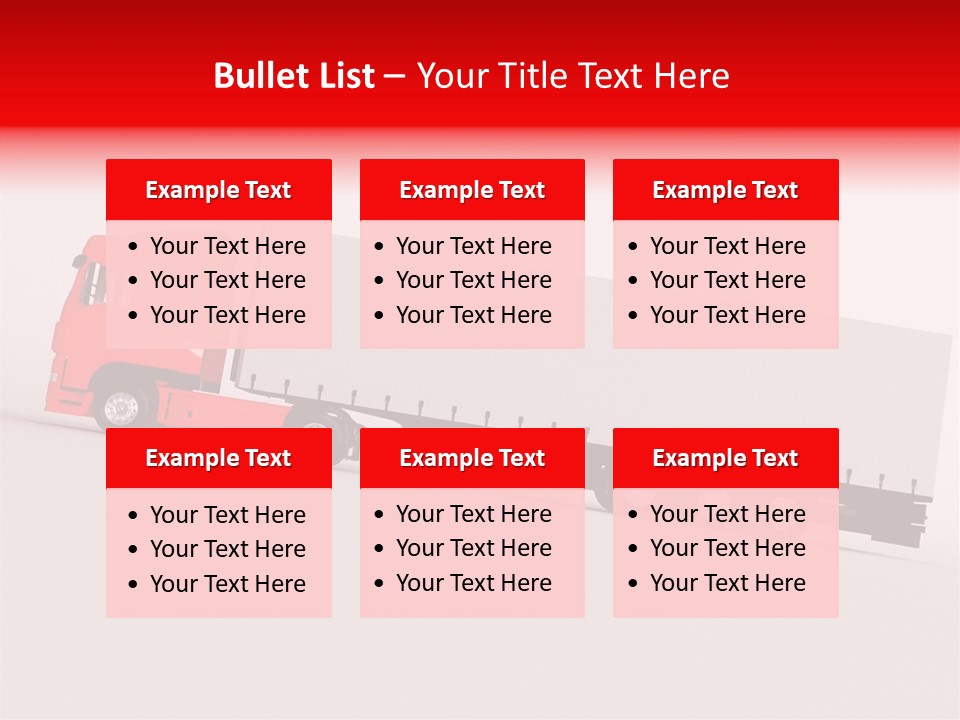 Truck Freight White PowerPoint Template