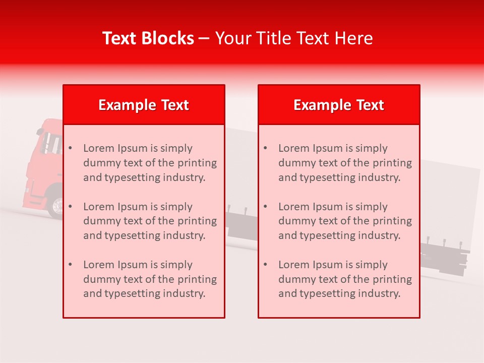 Truck Freight White PowerPoint Template