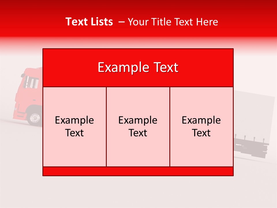 Truck Freight White PowerPoint Template