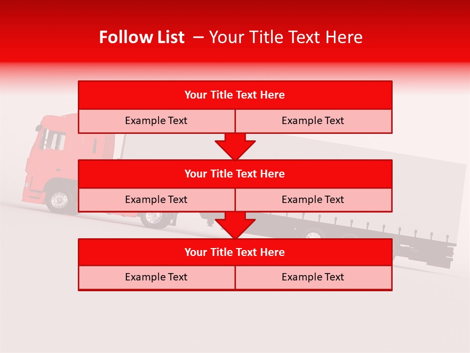 Truck Freight White PowerPoint Template
