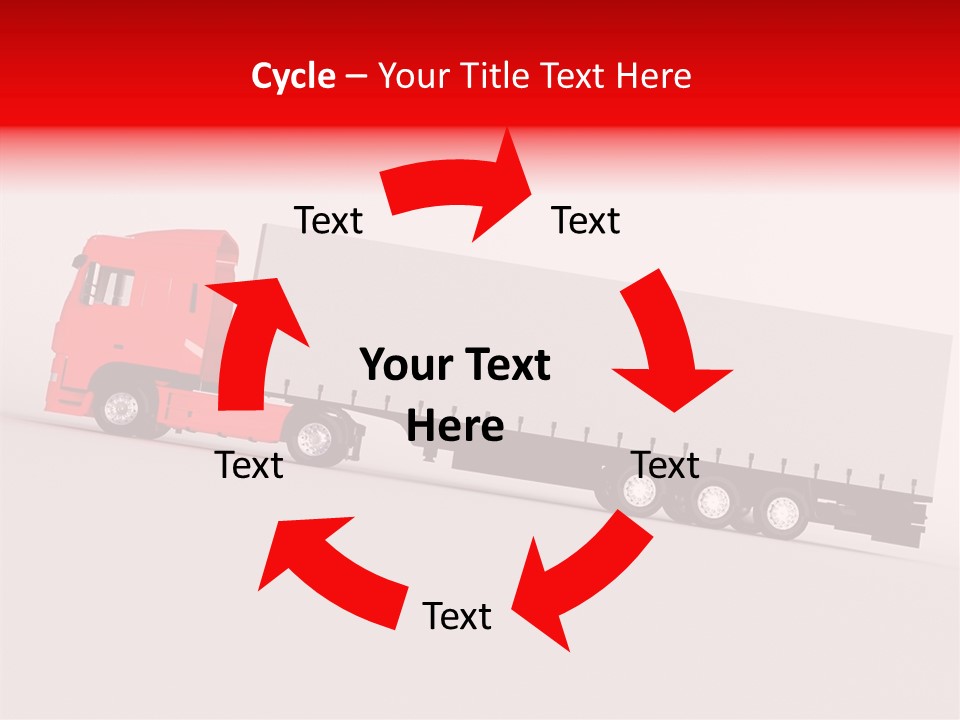 Truck Freight White PowerPoint Template