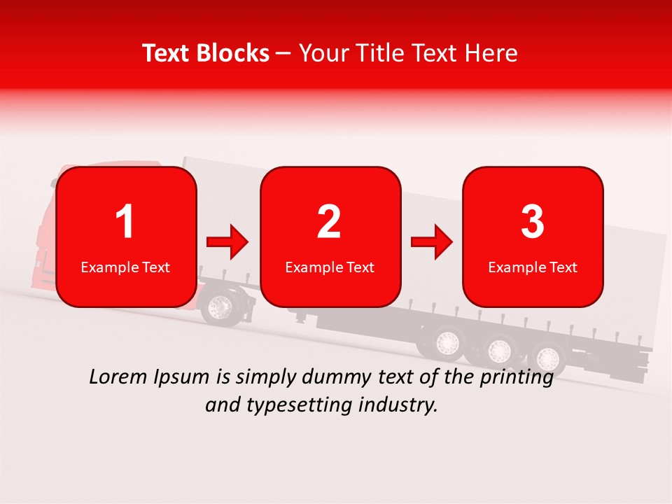 Truck Freight White PowerPoint Template