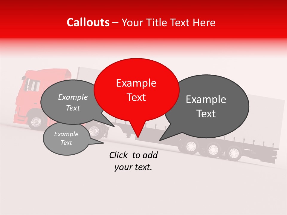 Truck Freight White PowerPoint Template