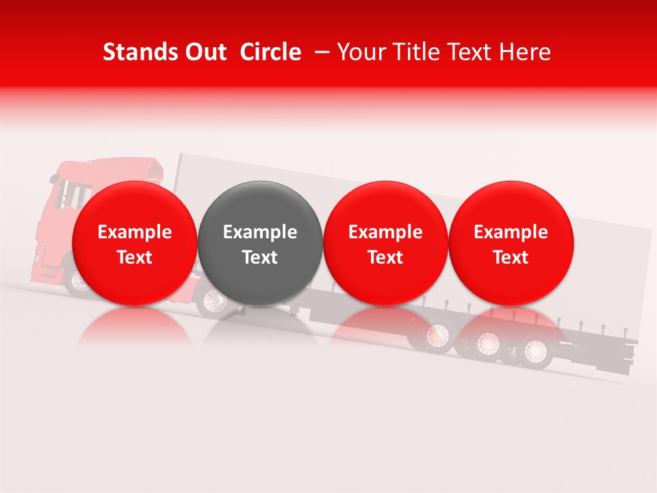 Truck Freight White PowerPoint Template