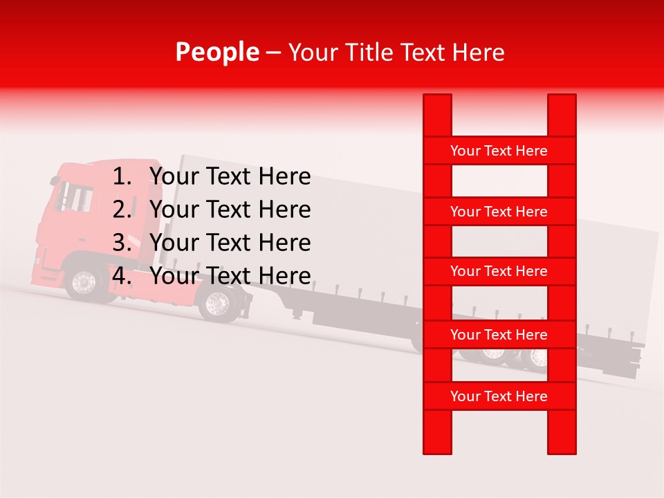 Truck Freight White PowerPoint Template