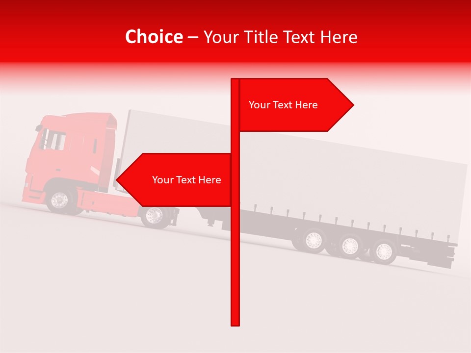 Truck Freight White PowerPoint Template