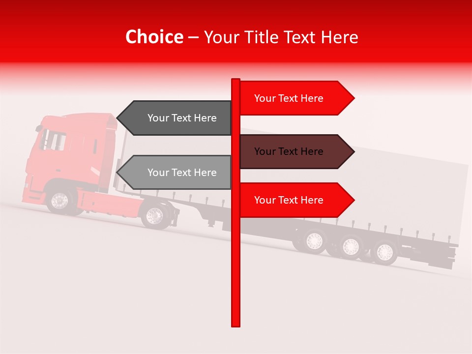 Truck Freight White PowerPoint Template