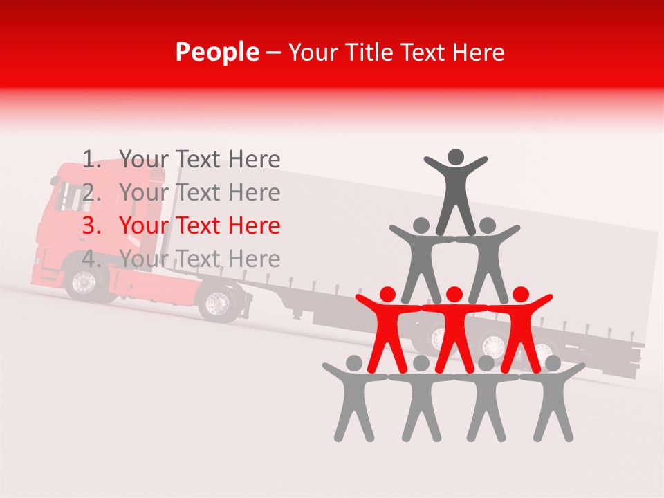 Truck Freight White PowerPoint Template