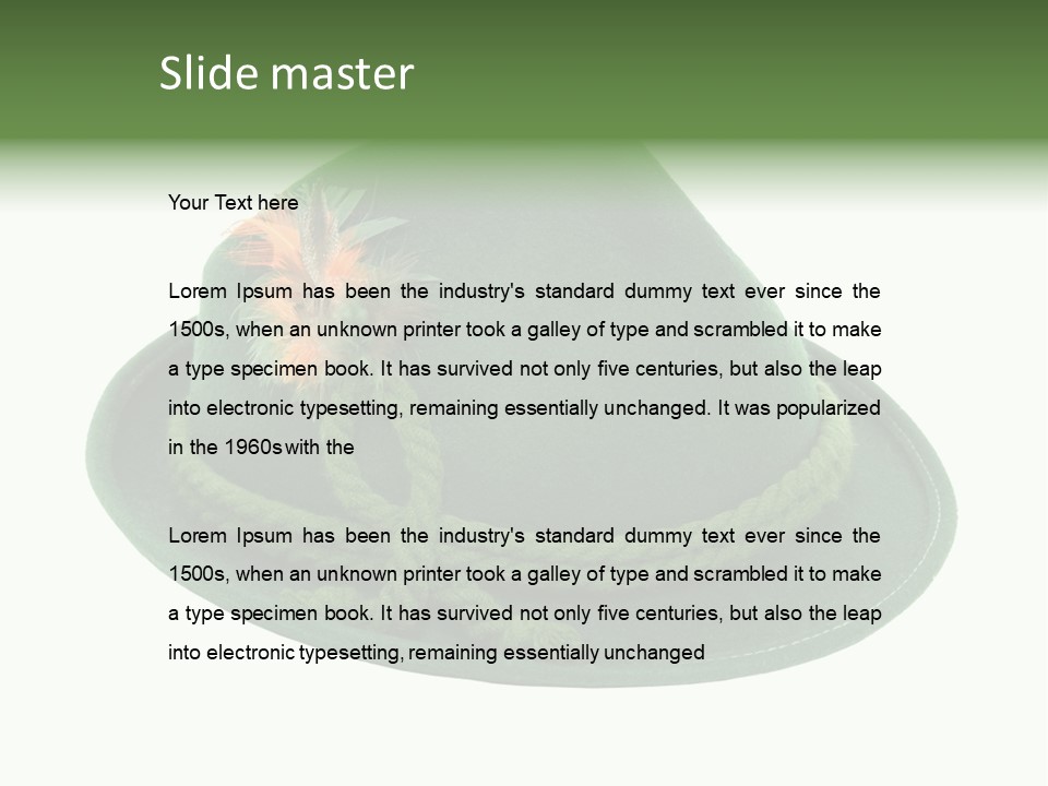 Rope Hat Feather PowerPoint Template