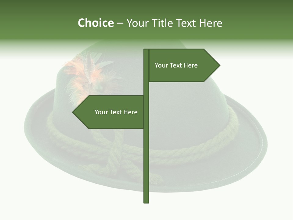 Rope Hat Feather PowerPoint Template