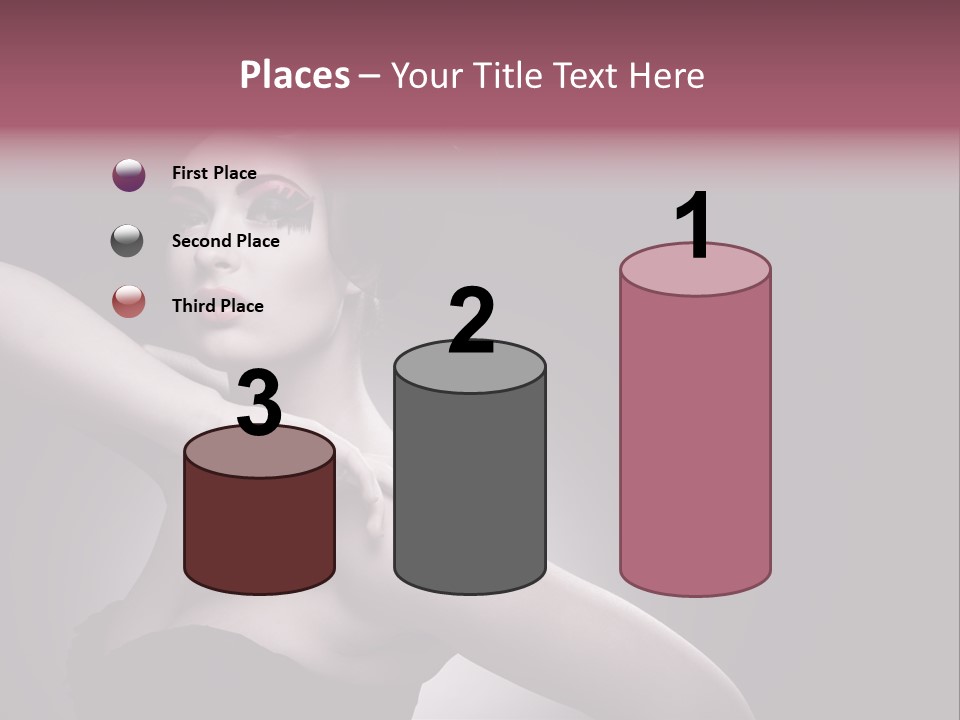 A Woman In A Black Dress With A Black Hat On Her Head PowerPoint Template