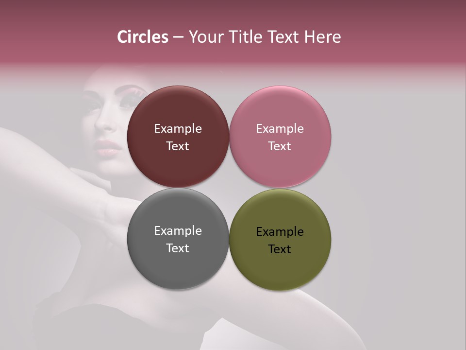 A Woman In A Black Dress With A Black Hat On Her Head PowerPoint Template