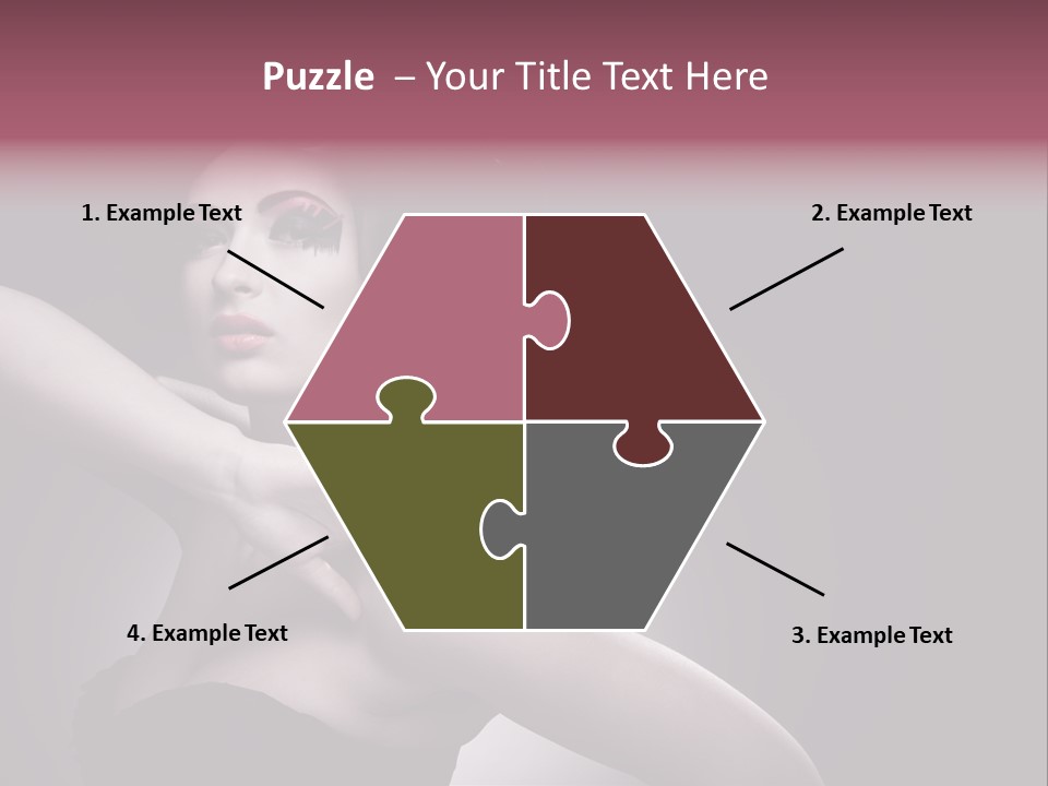 A Woman In A Black Dress With A Black Hat On Her Head PowerPoint Template