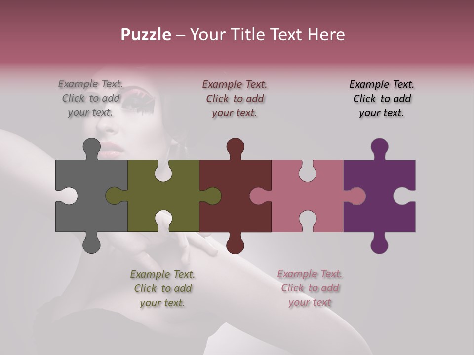 A Woman In A Black Dress With A Black Hat On Her Head PowerPoint Template